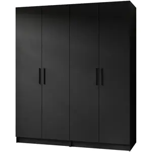 Szekrény X2 Gold 2d Fekete/Fekete kép