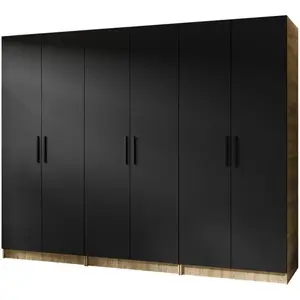 Szekrény X3 Gold 2d Tölgy Craft Aranysárga/Fekete kép