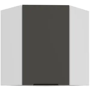 Konyhaszekrény Aria-Gr/Wh Anti Fingerprint 60x60 Gn-72 1f (45°) kép