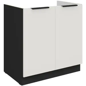 Konyhaszekrény Aria-Wh/Bl Anti Fingerprint 80zl 2f Bb kép