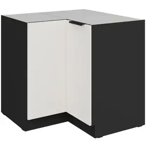 Konyhaszekrény Aria-Wh/Bl Anti Fingerprint 90x90 Dn 2f Bb kép