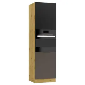 Konyhaszekrény Cosmo Isabel D60 Pk/2133 P/L Mocca Grey/Tölgy Artisan kép