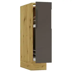 Konyhaszekrény Cosmo Isabel D20 Cargo+Kosár Mocca Grey/Tölgy Artisan kép