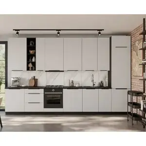 Konyhabútor Aria WH/BL 390 cm konyhai munkalap nélkül kép