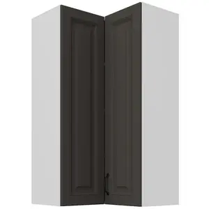 Konyhaszekrény Stilo grafit matt/fehér 60x60 GN-108 2F (90°) kép