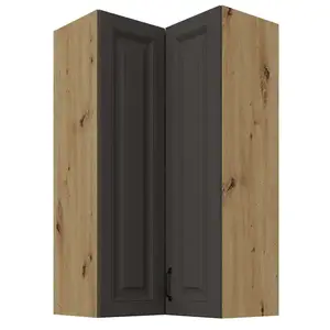Konyhaszekrény Stilo grafit matt/artisan 60x60 GN-108 2F (90°) kép