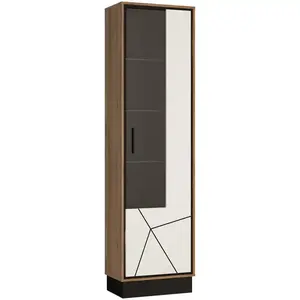 Vitrin Brolo BROV01P 1D tölgy catania/fekete gyöngy/mdf fehér hg kép