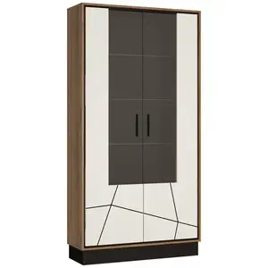 Vitrin Brolo BROV02 2D tölgy catania/fekete gyöngy/mdf fehér hg kép
