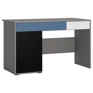 Íróasztal Laser LASB01B 1D2S platina szürke/fekete gyöngy/fehér alpesi kép