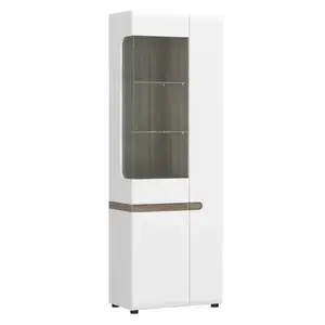 Vitrin Linate típus 01 balos 3D alpesi fehér/szarvasgomba/mdf fehér l kép