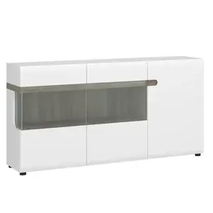 Komód Linate típus 42 3D sz fehér alpesi/szarvasgomba/mdf fehér L kép