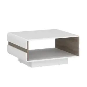 Dohányzóasztal Linate typ 71 fehér alpesi/szarvasgomba/mdf fehér L kép