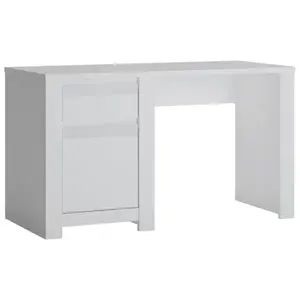 Íróasztal Novi NVIB01 1D1S fehér alpin/pvc fehér szupermat kép
