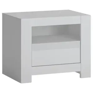 Éjjeliszekrény Novi NVIK05 1S fehér alpin/pvc fehér szupermat kép