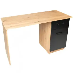 Íróasztal Rico Tölgy Artisan/Fekete kép