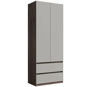 Szekrény Madison 2D2SZ 22 szürke/dió elegant kép