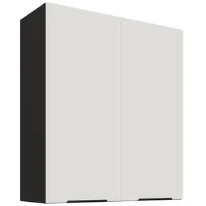 Konyhaszekrény Aria-WH/BL anti fingerprint 80G-90 2F kép