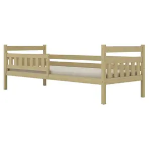 Ágy Dawid standard + korlát 90x200 természetes, nem lakkozott kép