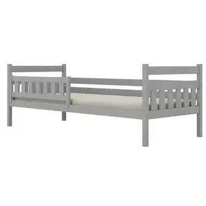 Ágy Dawid standard + korlát 80x180 szürke kép
