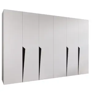 Szekrény Piano 1-300 (2x150) fehér/fekete kép
