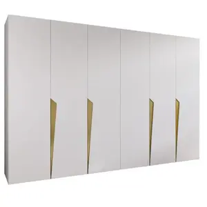 Szekrény Piano 1-300 (2x150) fehér/arany kép
