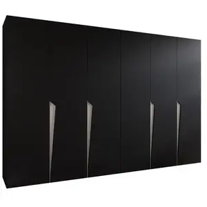 Szekrény Piano 1-300 (2x150) fekete/kasmír kép