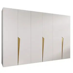 Szekrény Piano 1-300 (3x100) fehér/arany kép