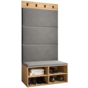 Előszobafal Miro tölgy craft panel szürke kép