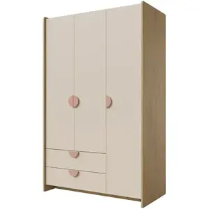 Szekrény Lexi 1 Cremona/Macadamia/Rózsaszín kép