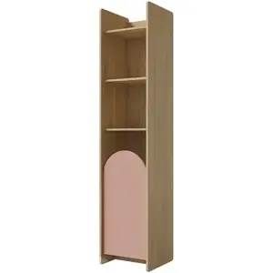 Regál Lexi 3p Cremona/Macadamia/Rózsaszín kép