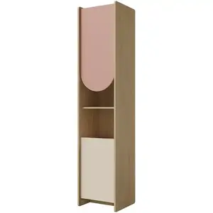 Regál Lexi 5l Cremona/Macadamia/Rózsaszín kép