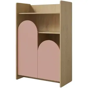 Regál Lexi 8 Cremona/Macadamia/Rózsaszín kép