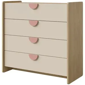 Komód Lexi 10 Cremona/Macadamia/Rózsaszín kép