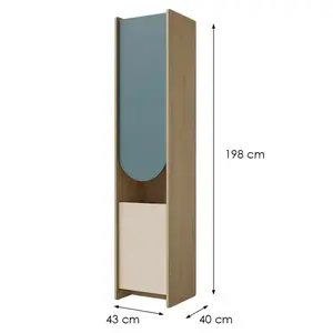 Regál Lexi 4p Cremona/Macadamia/Tengeri kép