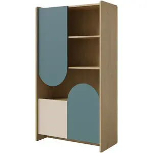 Regál Lexi 7 Cremona/Macadamia/Tengeri kép