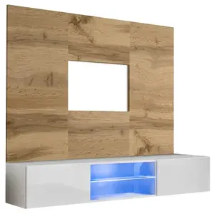 TV stolík + Panel Switch Wtw Sw Pr3 + Led Wotan/Bílá kép