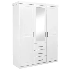 Szekrény 20900930 Geraldo 3d3s Fehér + Tükör kép