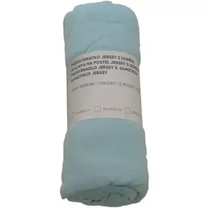 Jersey lepedő gumiszalaggal kék 200x220 kép