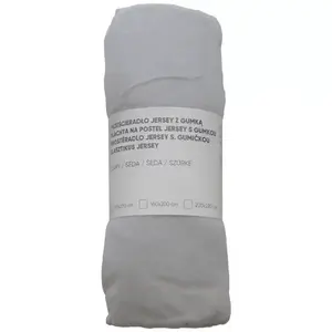 Jersey lepedő gumiszalaggal szürke 160x200 kép