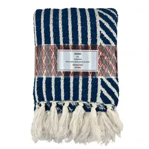 Boho takaró 130x160 indigó Merkury Home kép