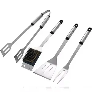 Grill készlet, BBQ, 4DB, rozsdamentes acél kép