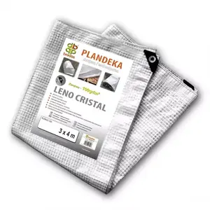 Takaróponyva megerősített LENO CRISTAL 3x 4M | 100G – áttetsző kép