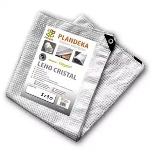 Takaróponyva megerősített LENO CRISTAL 5x 8M | 100G – áttetsző kép