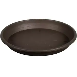 Virágcserép tál CILINDRO műanyag barna d32cm kép