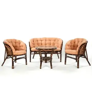 Rattan szett Tropicana sötétbarna/cappuccino kép