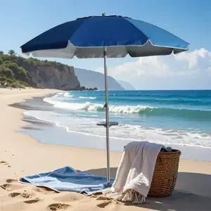 Strand napernyő 200 cm égszínkék kép