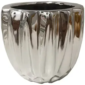 Virágcserép YS44194 Electroplating Effect 11x11x10 Silver kép
