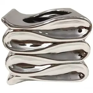 Virágcserép YS44172S Electroplating Effect 14x12x11, 5 Silver kép