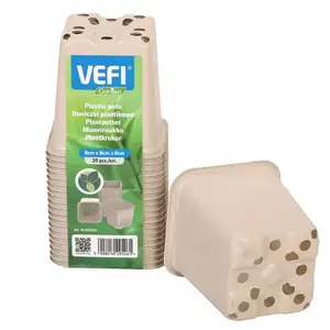Virágcserép kanégyzet 8 cm bézs 20/csomag kép