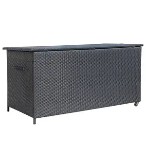 Tejn technorattan kerti láda 55x64x136 fekete kép